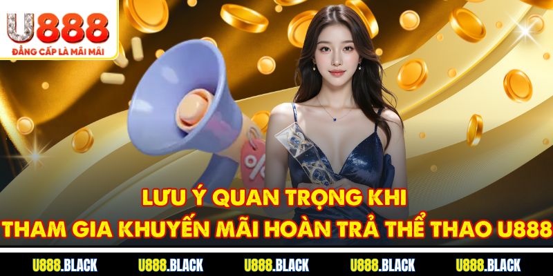 Lưu ý quan trọng khi tham gia khuyến mãi hoàn trả thể thao U888